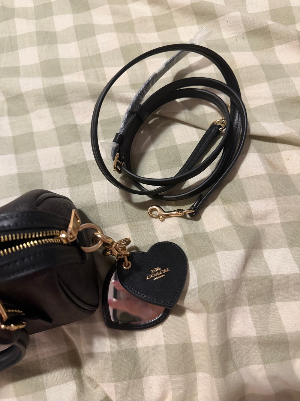 Coach Dark Brown & Black Signature Mini Satchel - Picture 5 of 5